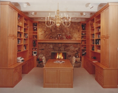 Home Office with Fireplace